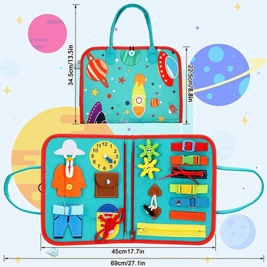 Tablero de Viaje Montessori | Desarrolla Habilidades Básicas - Juguete Educativo para Niños